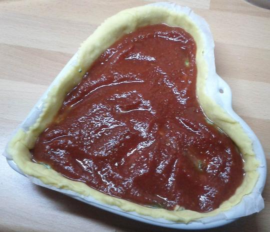 cuore di spinaci al pomodoro