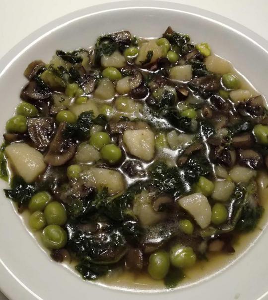 Zuppa con funghi e patate